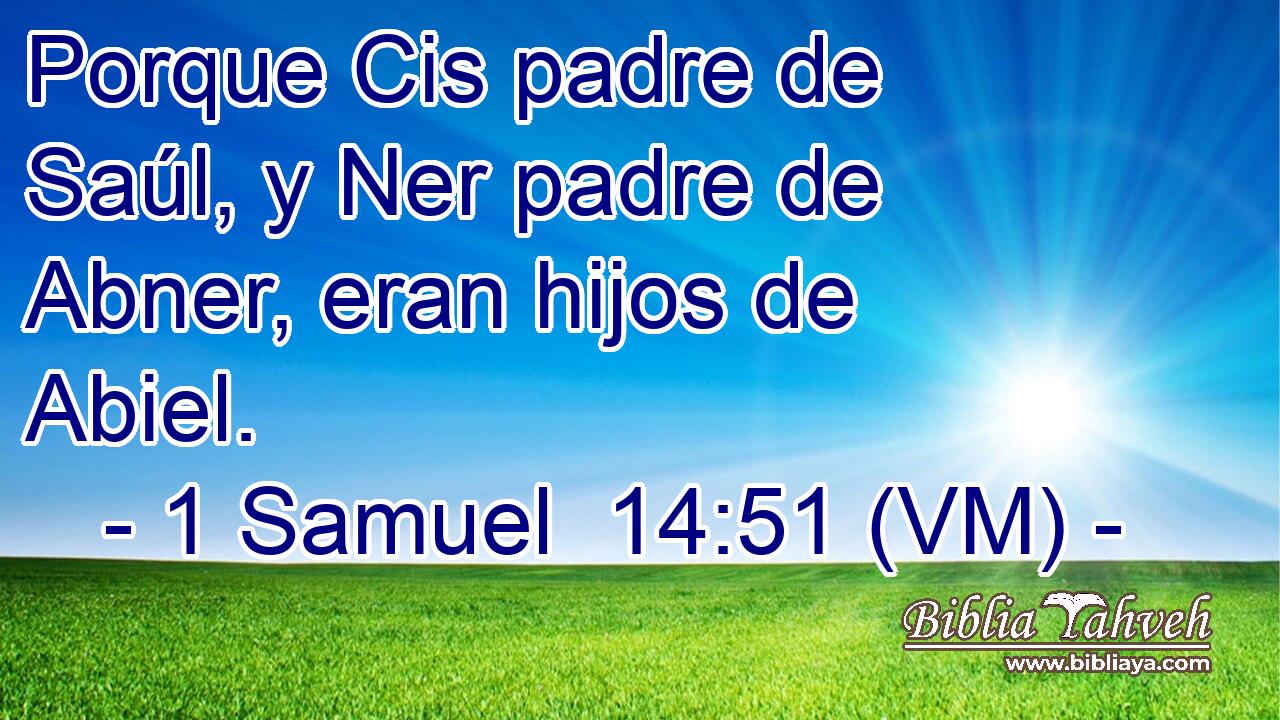  Porque Cis padre de Saúl, y Ner padre de Abner, eran hijos de Abiel. 