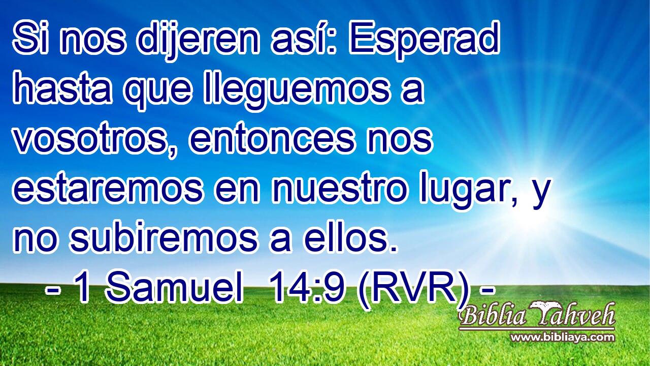Si nos dijeren así: Esperad hasta que lleguemos a vosotros, entonces nos estaremos en nuestro lugar, y no subiremos a ellos.