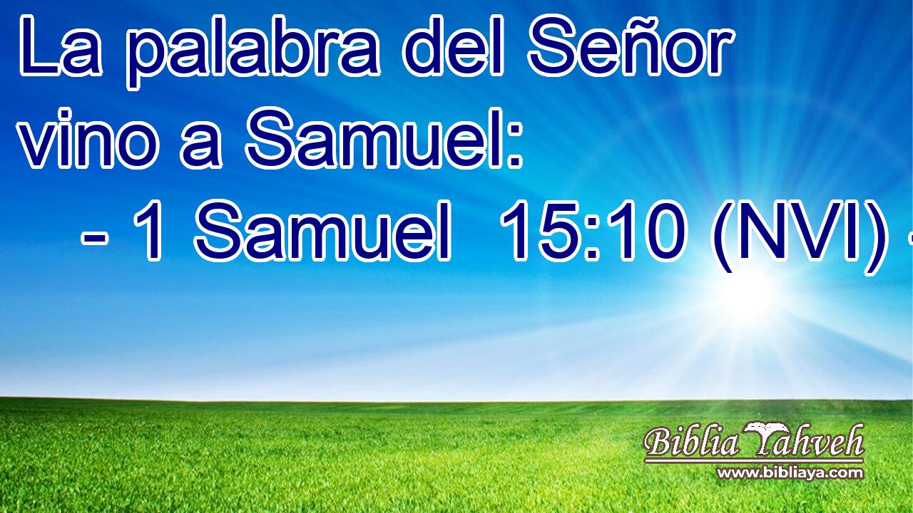  La palabra del Señor vino a Samuel: 