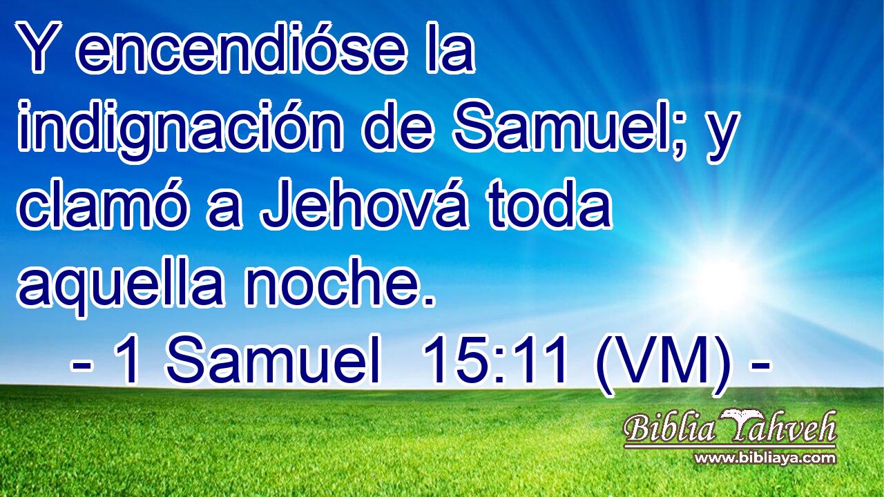  Y encendióse la indignación de Samuel; y clamó a Jehová toda aquella noche. 