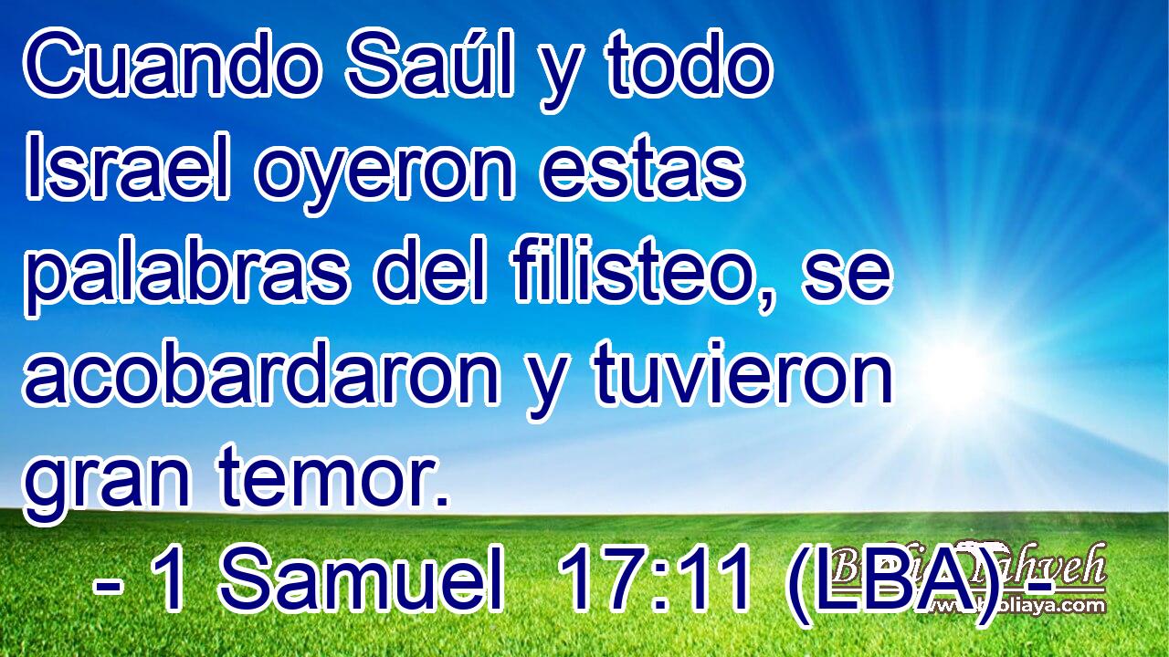 Cuando Saúl y todo Israel oyeron estas palabras del filisteo, se acobardaron y tuvieron gran temor.