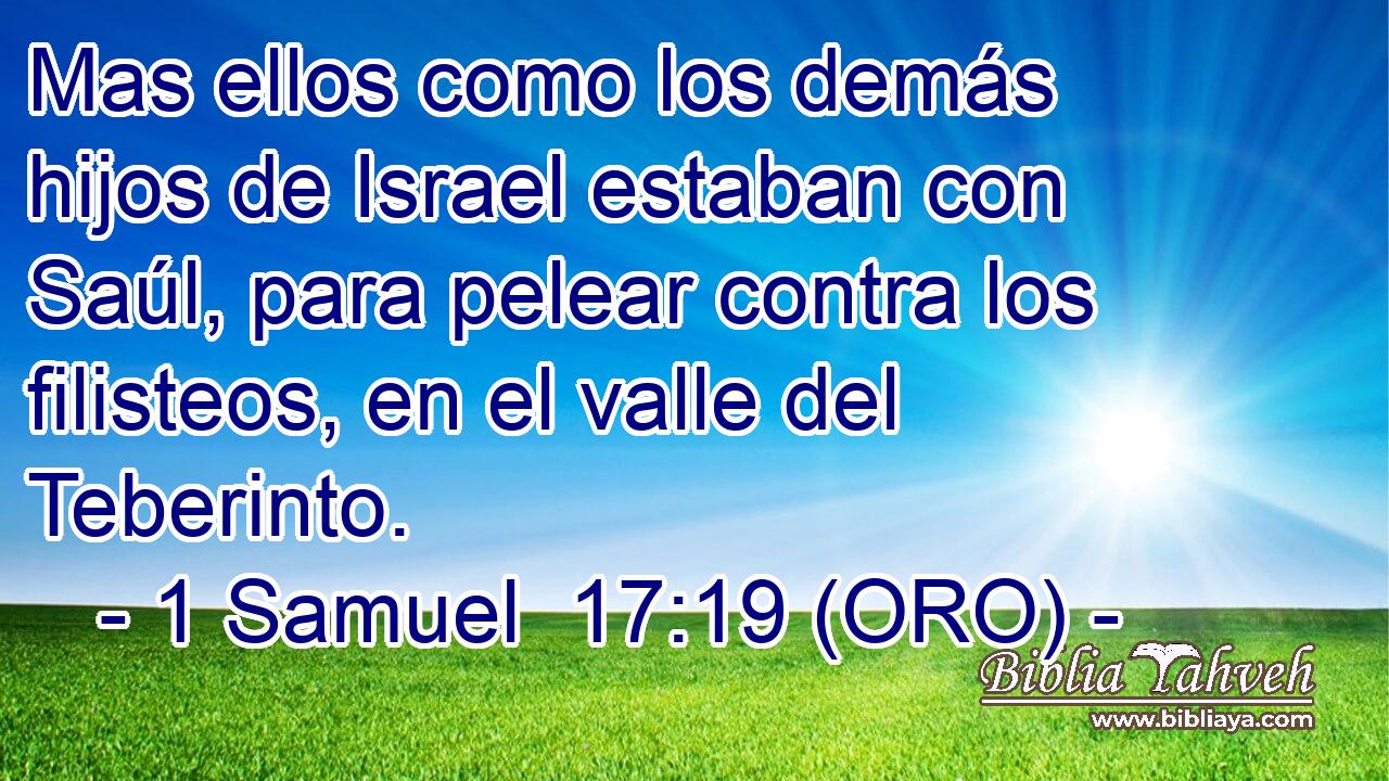  Mas ellos como los demás hijos de Israel estaban con Saúl, para pelear contra los filisteos, en el valle del Teberinto. 