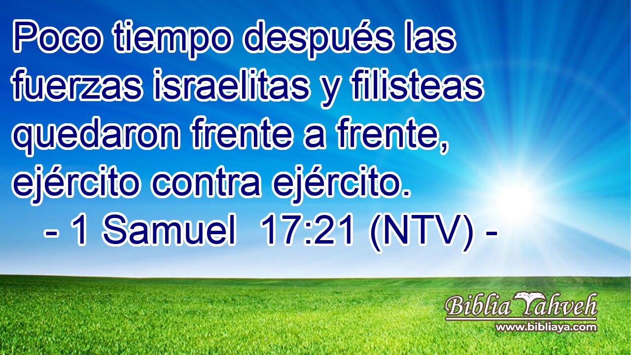 Poco tiempo después las fuerzas israelitas y filisteas quedaron frente a frente, ejército contra ejército.