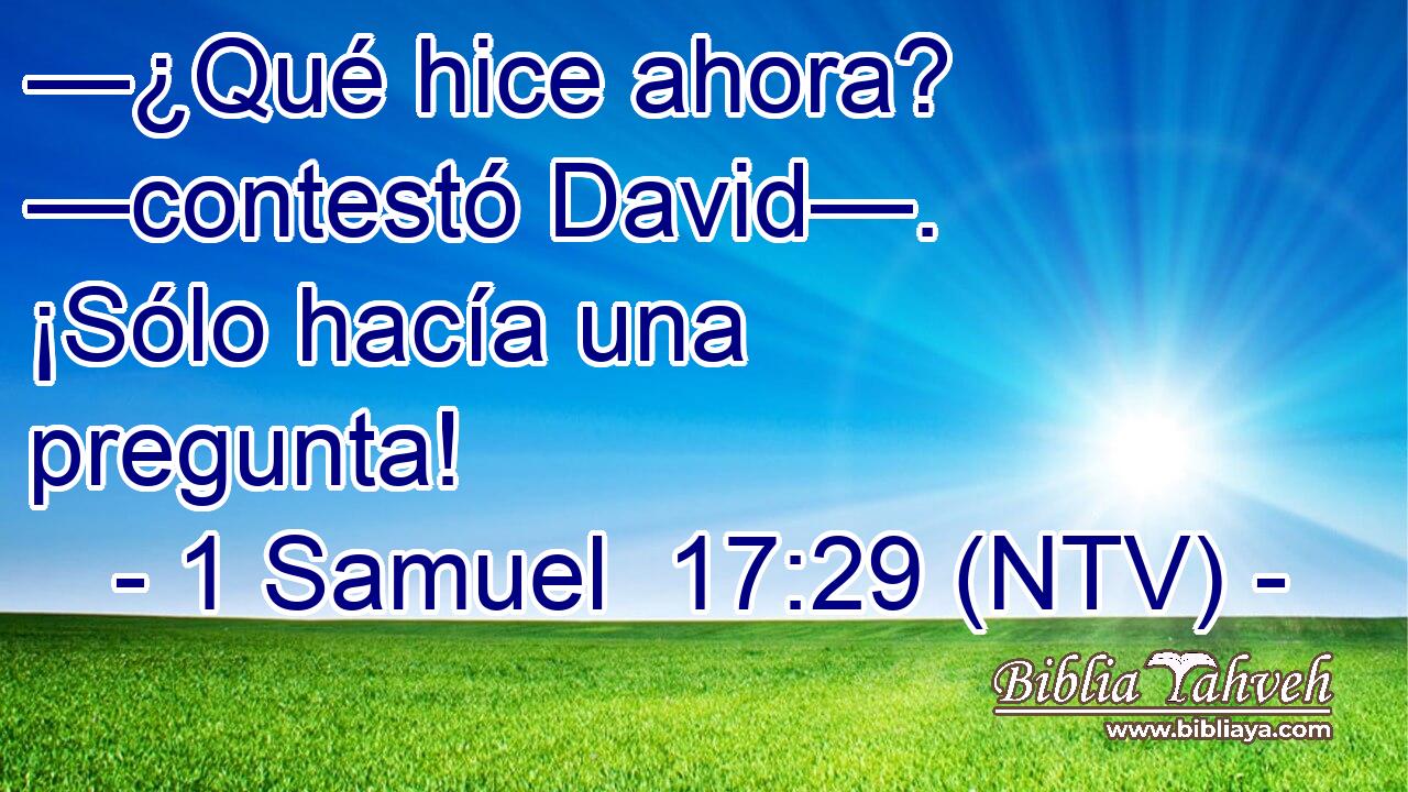 —¿Qué hice ahora? —contestó David—. ¡Sólo hacía una pregunta!