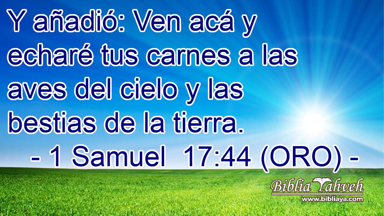  Y añadió: Ven acá y echaré tus carnes a las aves del cielo y las bestias de la tierra. 