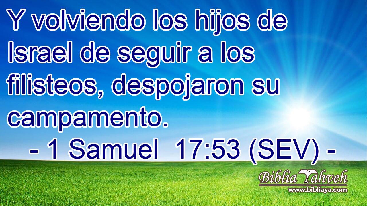 Y volviendo los hijos de Israel de seguir a los filisteos, despojaron su campamento.
