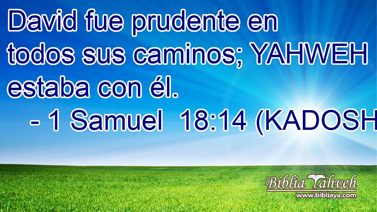  David fue prudente en todos sus caminos; YAHWEH estaba con él. 