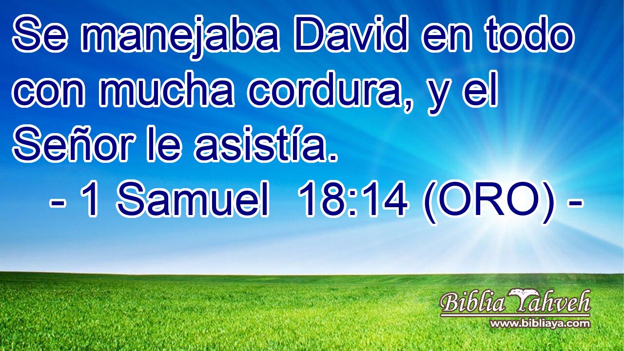  Se manejaba David en todo con mucha cordura, y el Señor le asistía. 