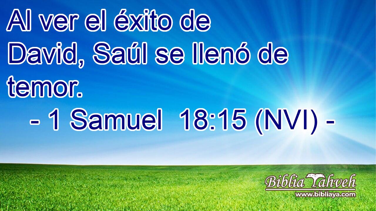  Al ver el éxito de David, Saúl se llenó de temor. 