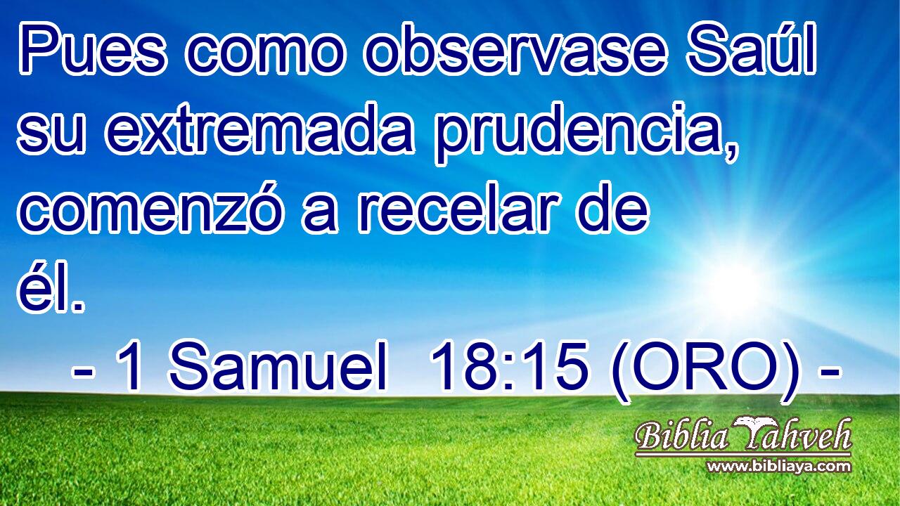  Pues como observase Saúl su extremada prudencia, comenzó a recelar de él. 