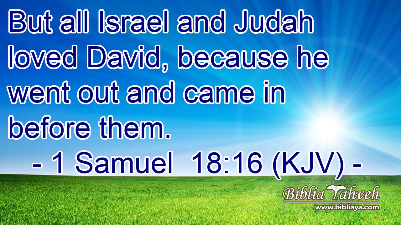 But all Israel and Judah loved David, because he went out and came in before them.