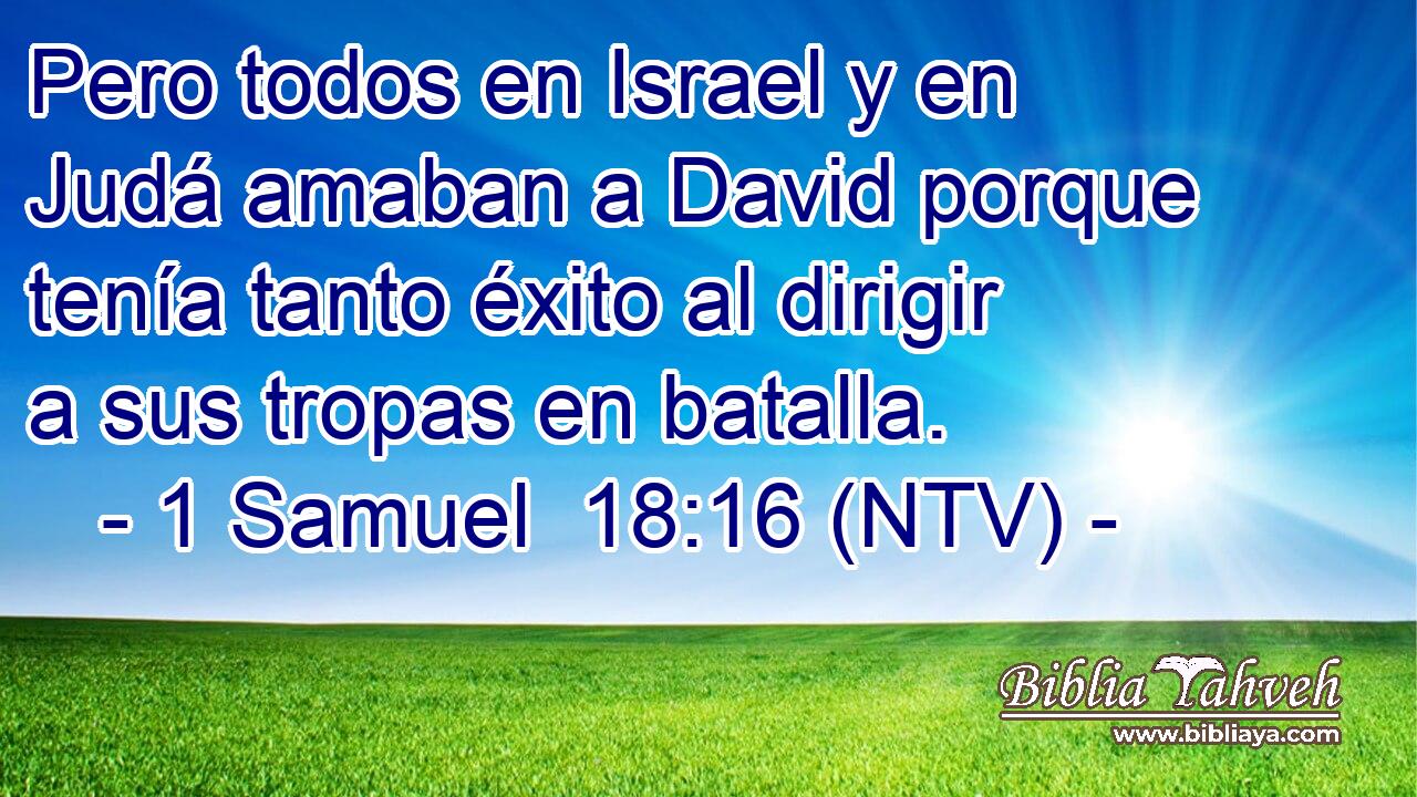 Pero todos en Israel y en Judá amaban a David porque tenía tanto éxito al dirigir a sus tropas en batalla.