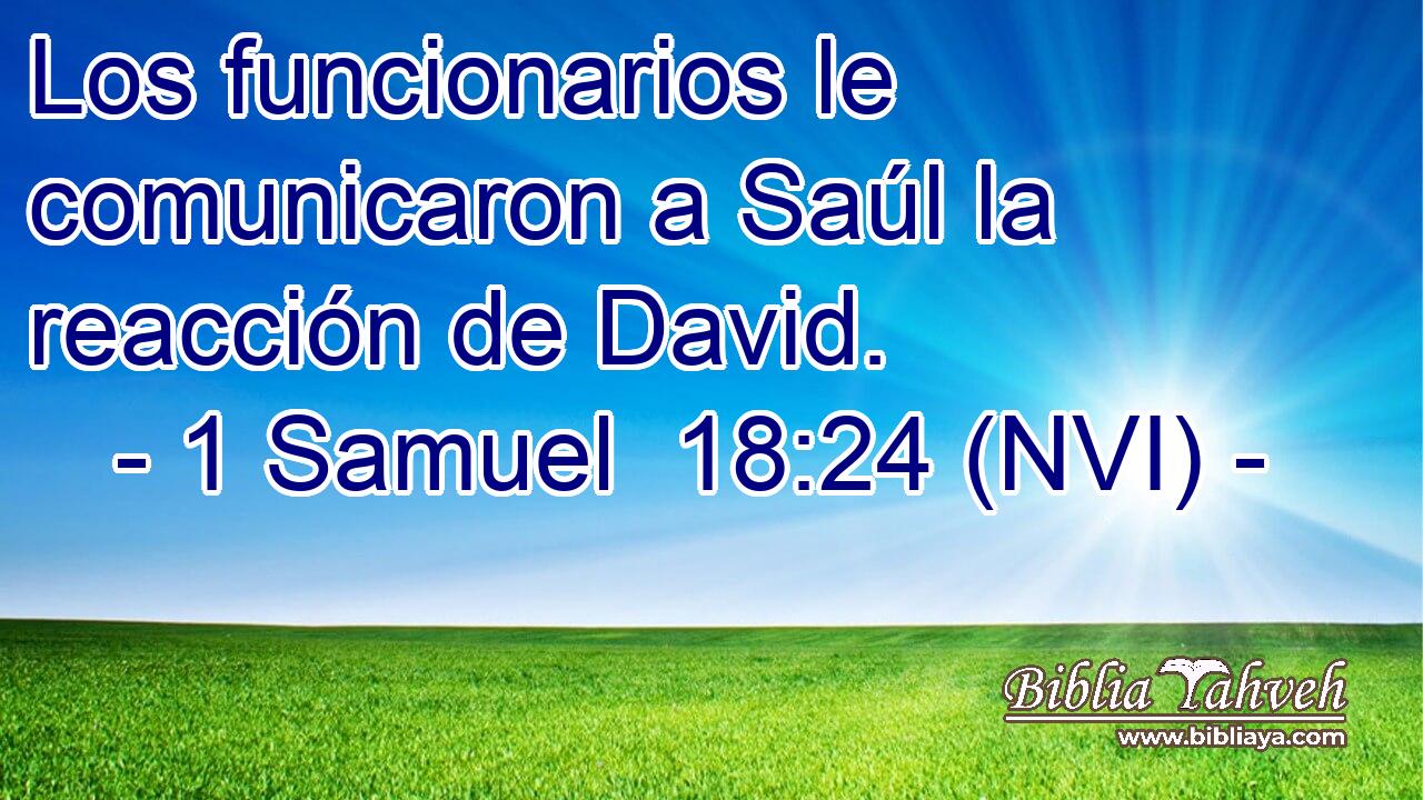  Los funcionarios le comunicaron a Saúl la reacción de David. 
