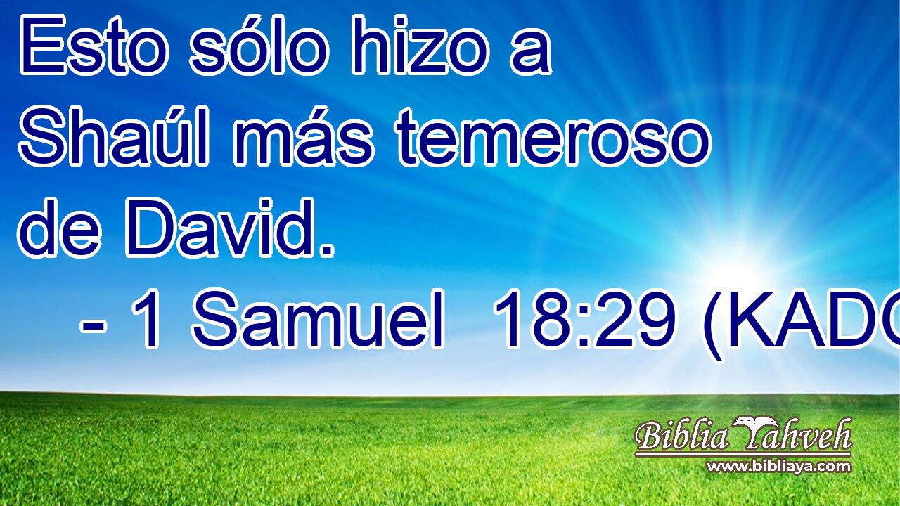  Esto sólo hizo a Shaúl más temeroso de David. 