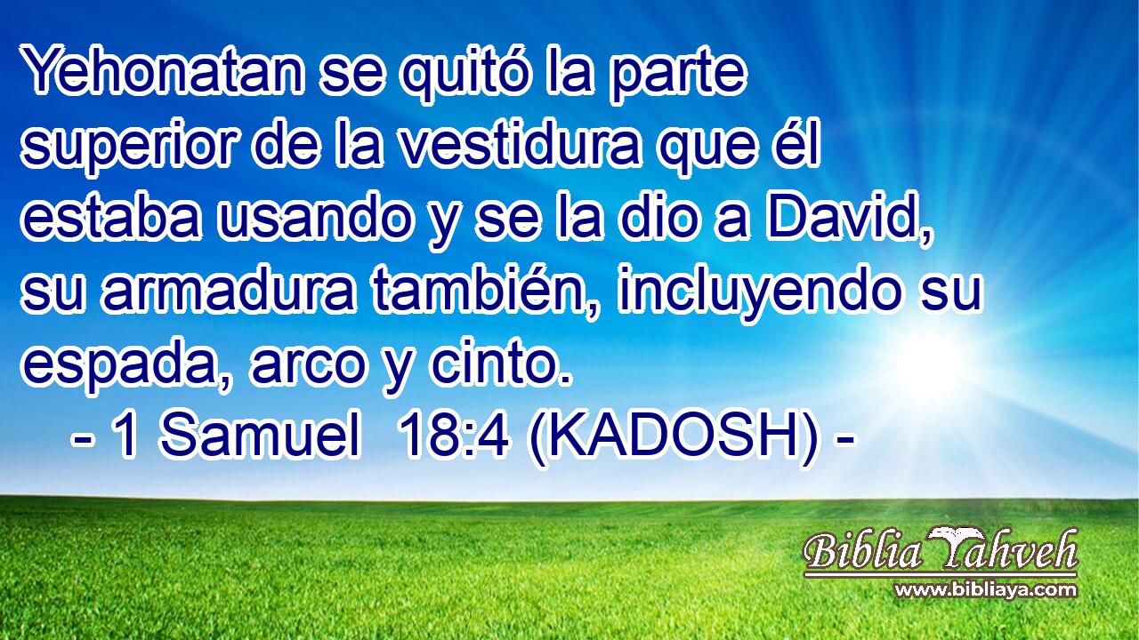 Yehonatan se quitó la parte superior de la vestidura que él estaba usando y se la dio a David, su armadura también, incluyendo su espada, arco y cinto. 