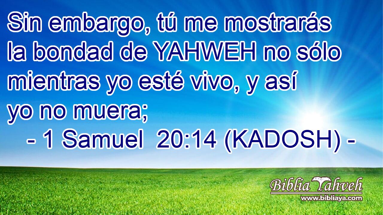  Sin embargo, tú me mostrarás la bondad de YAHWEH no sólo mientras yo esté vivo, y así yo no muera; 