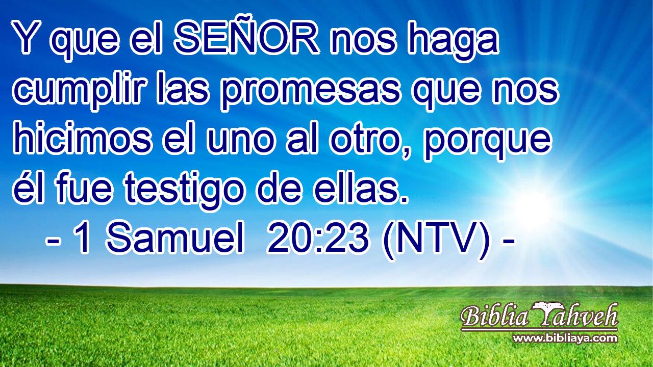 Y que el SEÑOR nos haga cumplir las promesas que nos hicimos el uno al otro, porque él fue testigo de ellas.