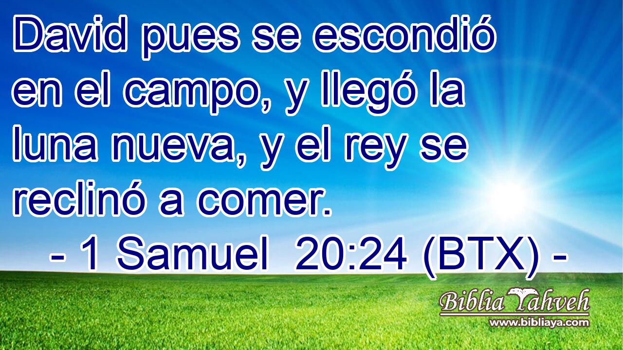 David pues se escondió en el campo, y llegó la luna nueva, y el rey se reclinó a comer.