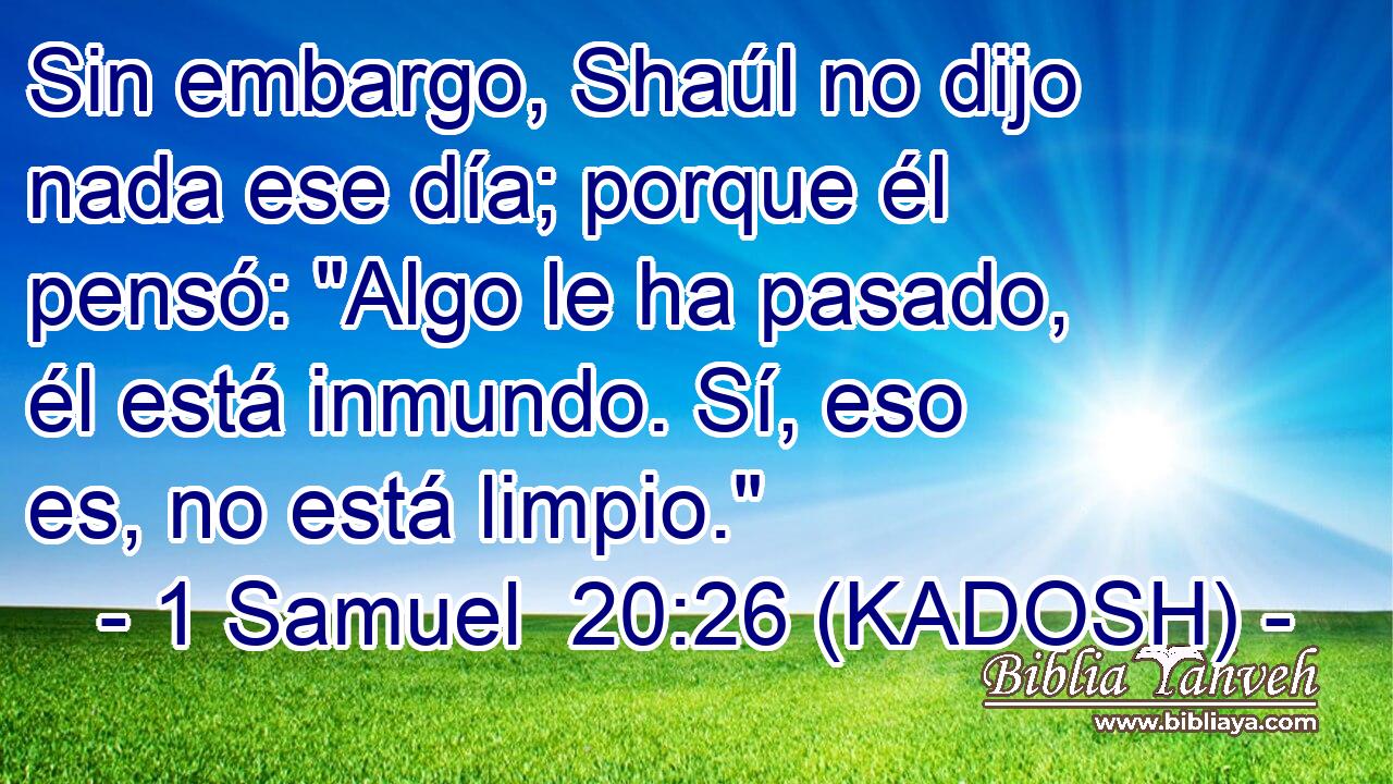  Sin embargo, Shaúl no dijo nada ese día; porque él pensó: 