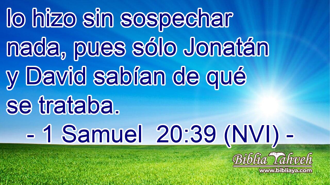  lo hizo sin sospechar nada, pues sólo Jonatán y David sabían de qué se trataba. 