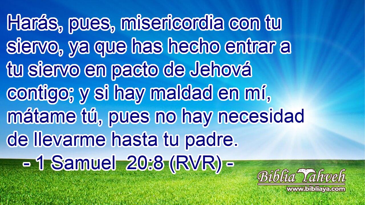 Harás, pues, misericordia con tu siervo, ya que has hecho entrar a tu siervo en pacto de Jehová contigo; y si hay maldad en mí, mátame tú, pues no hay necesidad de llevarme hasta tu padre.