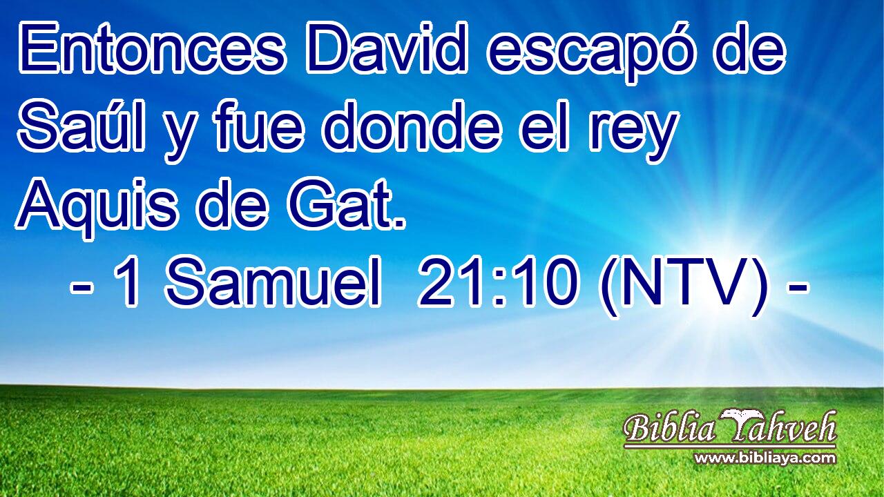Entonces David escapó de Saúl y fue donde el rey Aquis de Gat.
