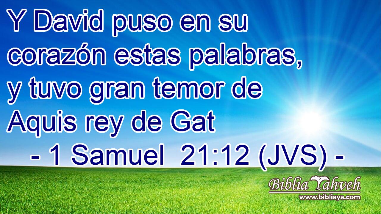 Y David puso en su corazón estas palabras, y tuvo gran temor de Aquis rey de Gat