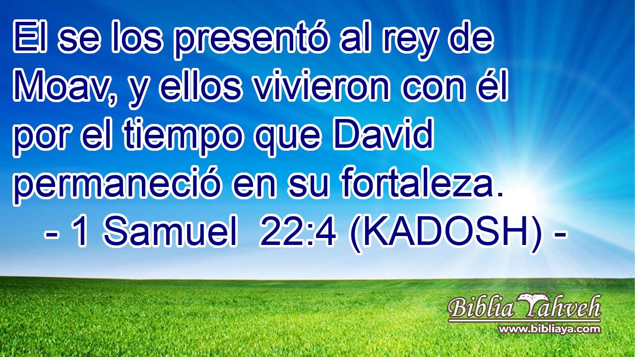  El se los presentó al rey de Moav, y ellos vivieron con él por el tiempo que David permaneció en su fortaleza. 