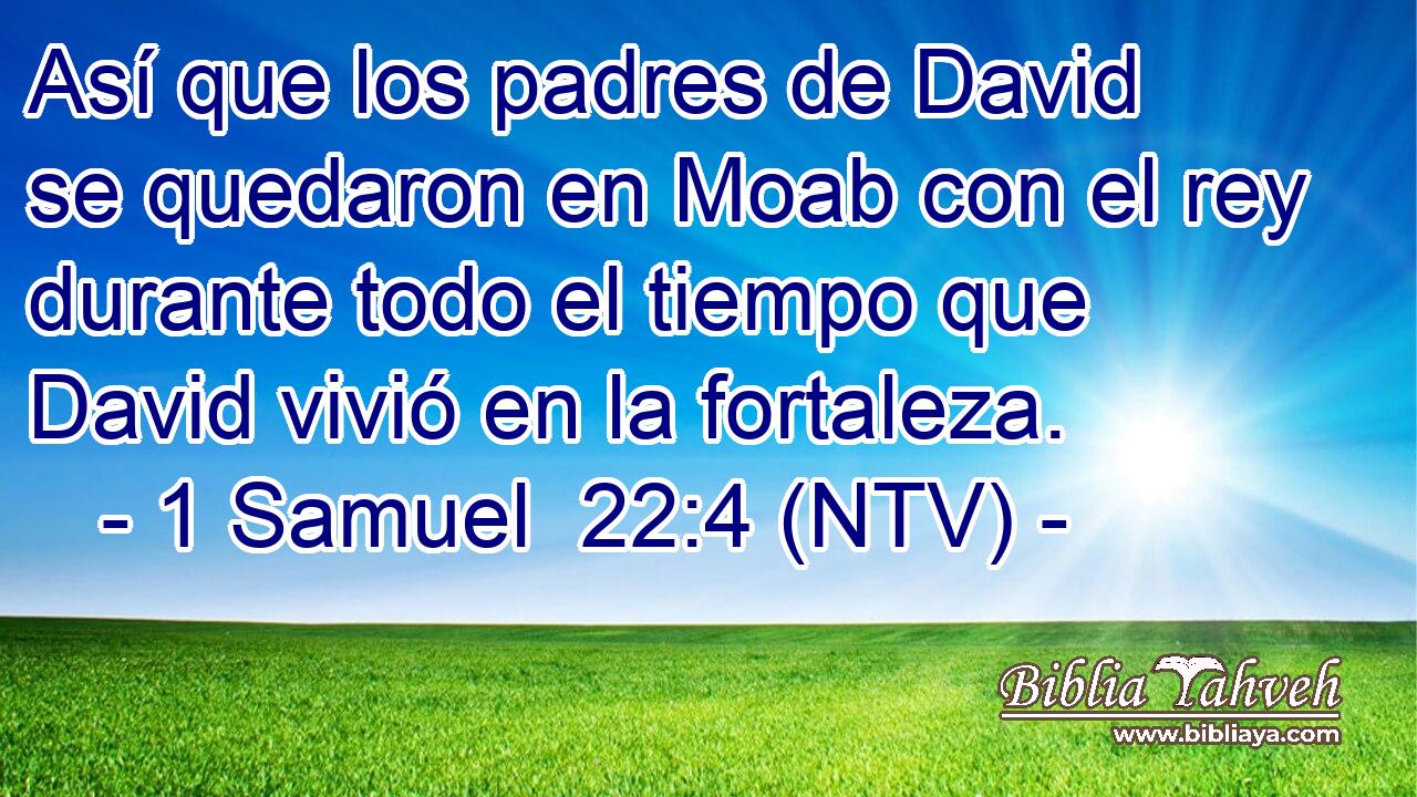 Así que los padres de David se quedaron en Moab con el rey durante todo el tiempo que David vivió en la fortaleza.