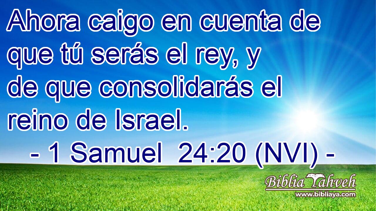  Ahora caigo en cuenta de que tú serás el rey, y de que consolidarás el reino de Israel. 
