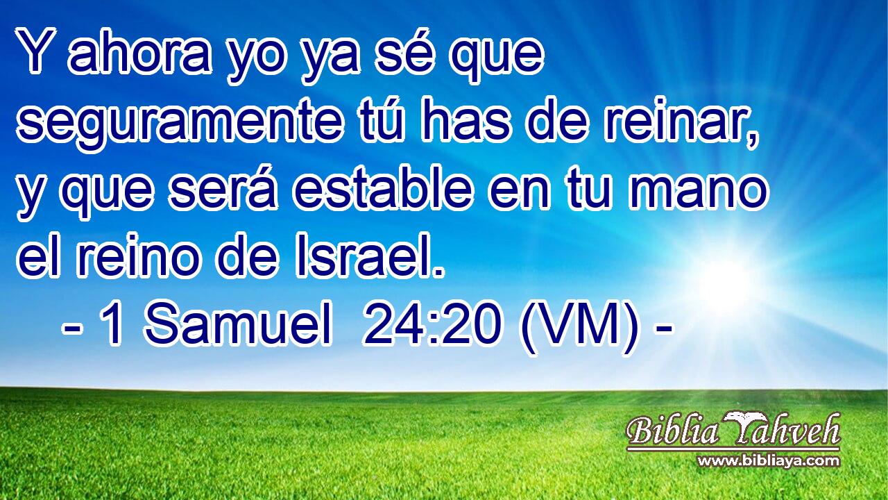  Y ahora yo ya sé que seguramente tú has de reinar, y que será estable en tu mano el reino de Israel. 