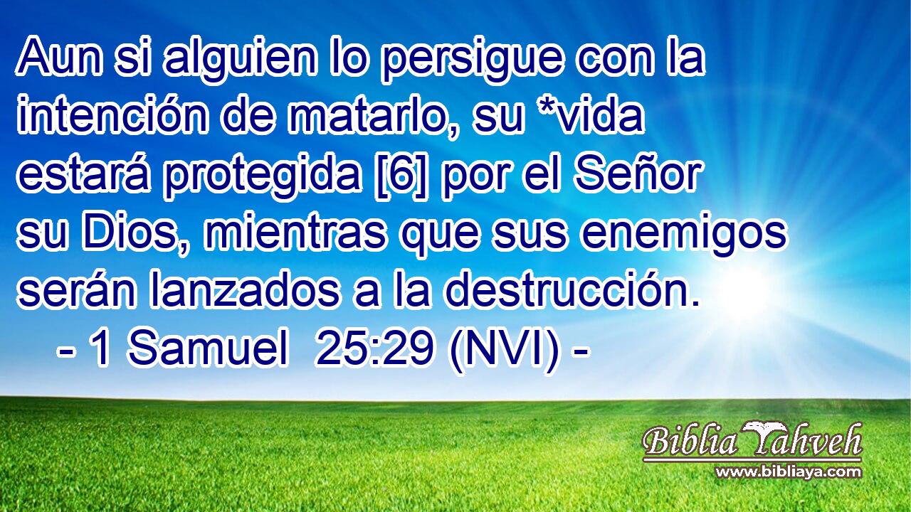 Aun si alguien lo persigue con la intención de matarlo, su *vida estará protegida [6] por el Señor su Dios, mientras que sus enemigos serán lanzados a la destrucción. 