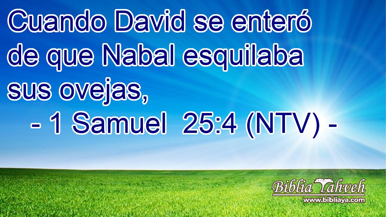 Cuando David se enteró de que Nabal esquilaba sus ovejas,