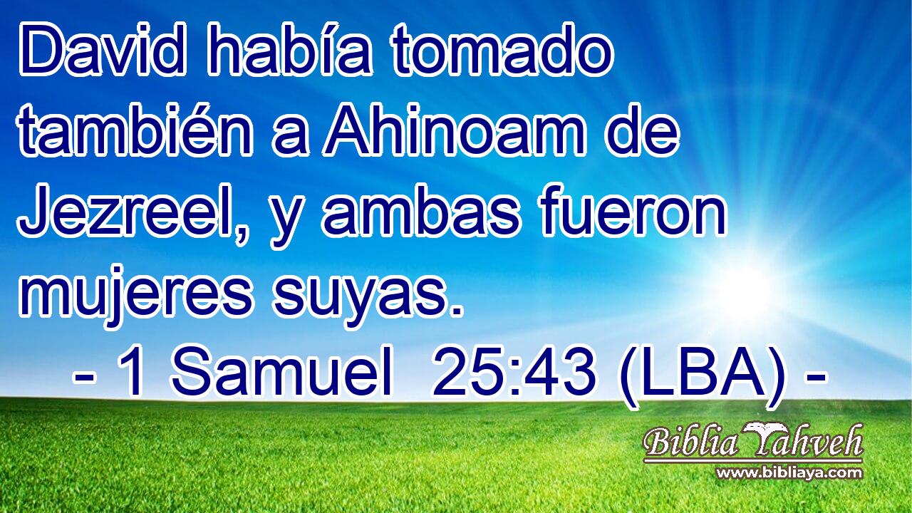 David había tomado también a Ahinoam de Jezreel, y ambas fueron mujeres suyas.