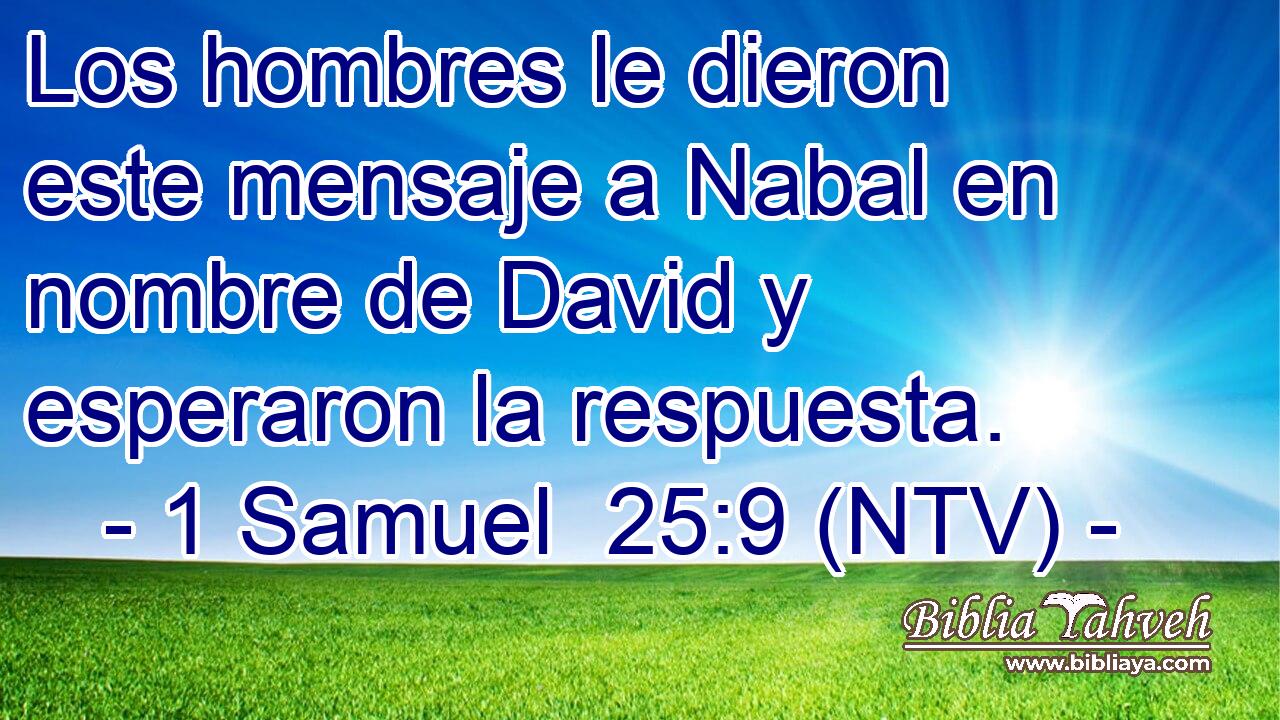 Los hombres le dieron este mensaje a Nabal en nombre de David y esperaron la respuesta.