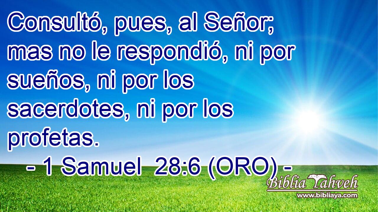  Consultó, pues, al Señor; mas no le respondió, ni por sueños, ni por los sacerdotes, ni por los profetas. 