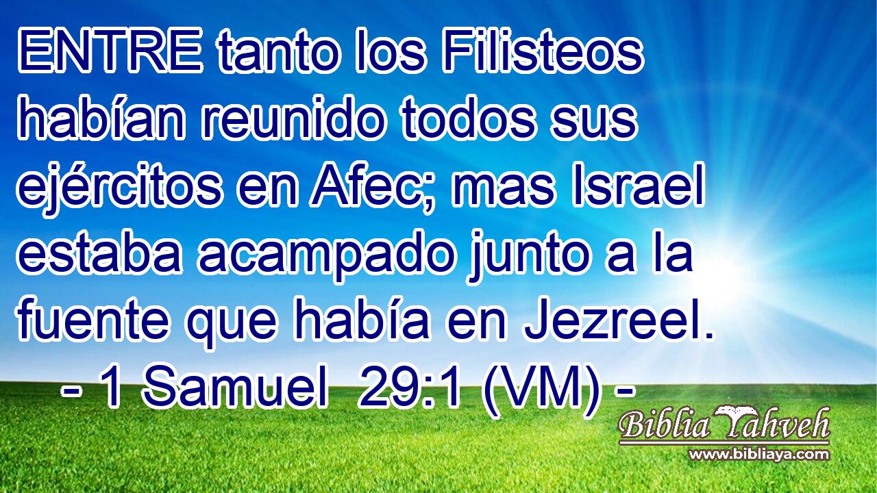  ENTRE tanto los Filisteos habían reunido todos sus ejércitos en Afec; mas Israel estaba acampado junto a la fuente que había en Jezreel. 