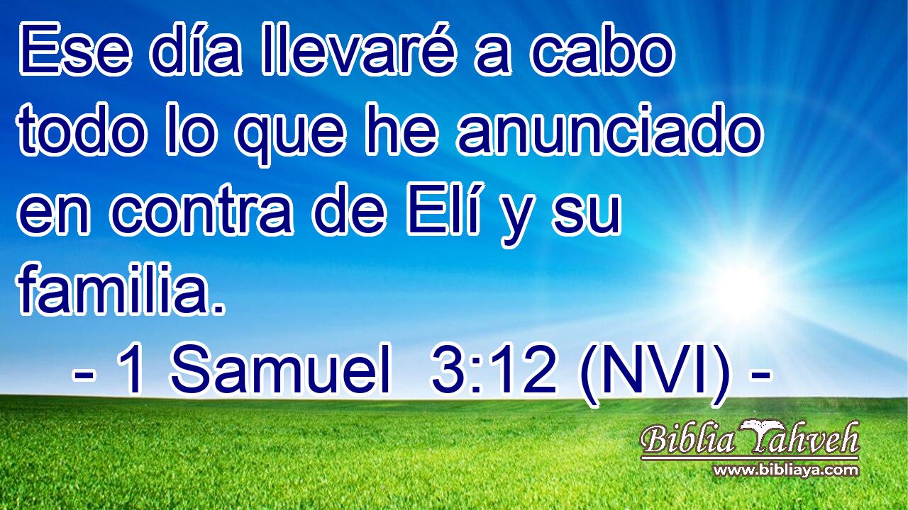  Ese día llevaré a cabo todo lo que he anunciado en contra de Elí y su familia. 