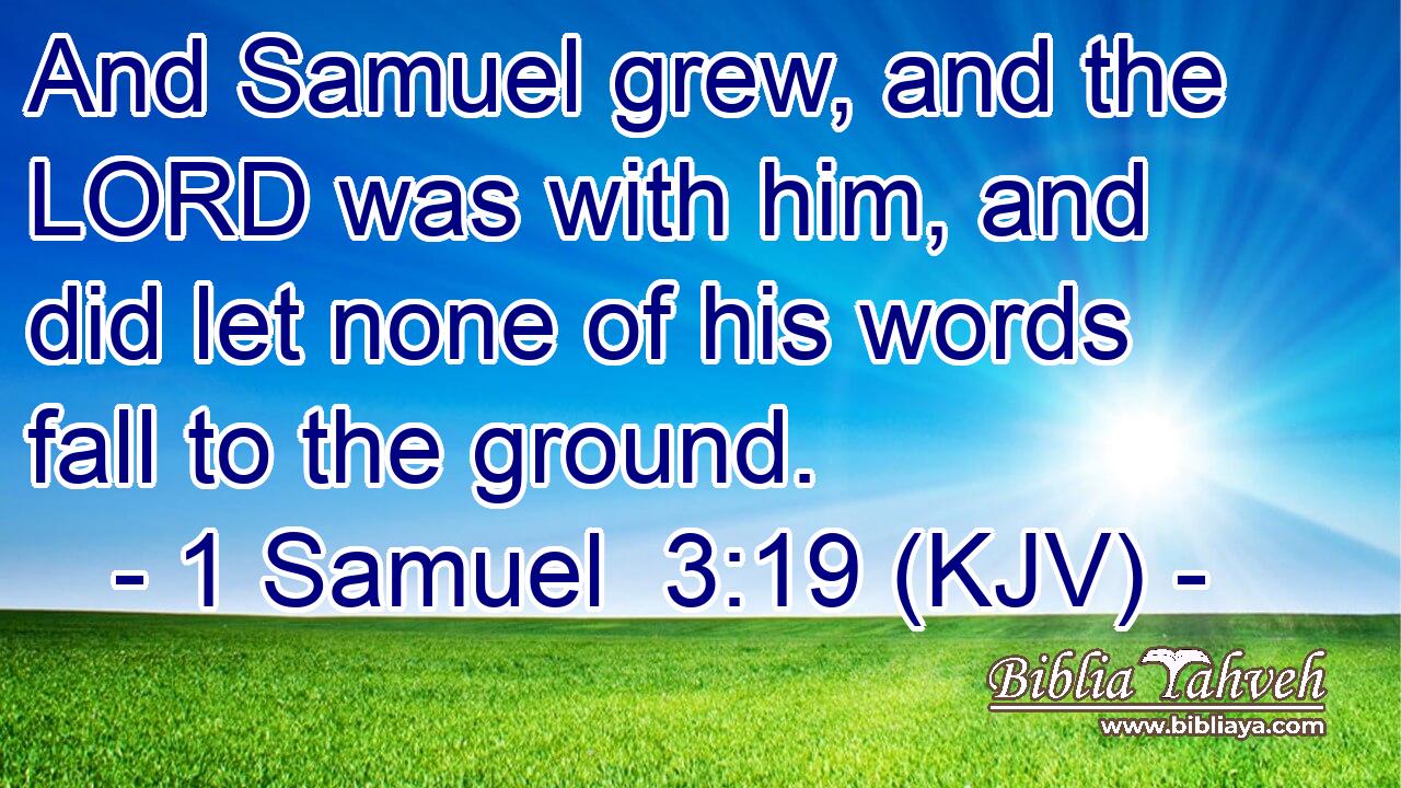 And Samuel grew, and the LORD was with him, and did let none of his words fall to the ground.