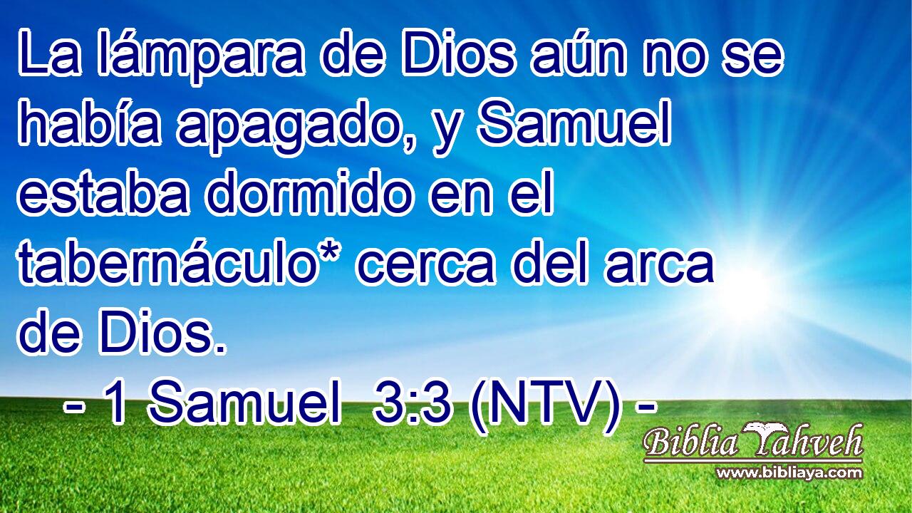 La lámpara de Dios aún no se había apagado, y Samuel estaba dormido en el tabernáculo* cerca del arca de Dios.