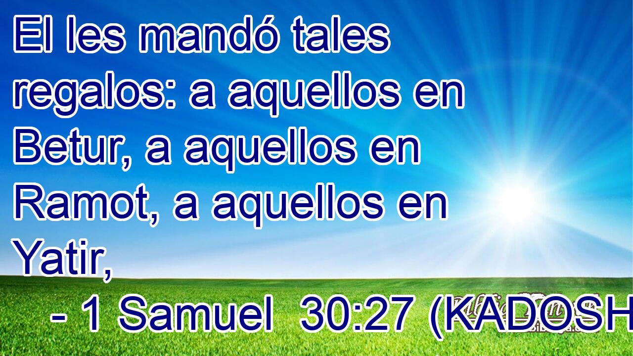  El les mandó tales regalos: a aquellos en Betur, a aquellos en Ramot, a aquellos en Yatir, 