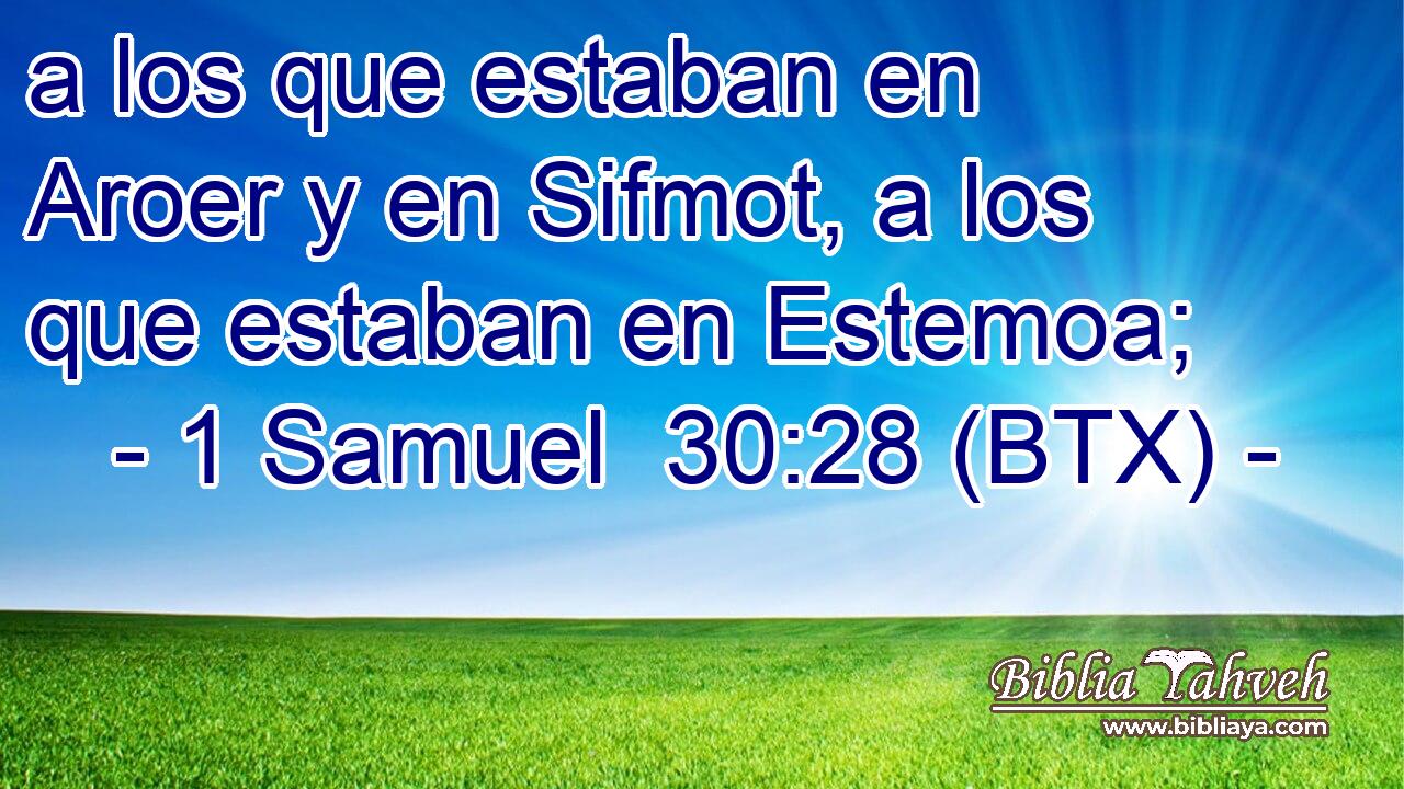 a los que estaban en Aroer y en Sifmot, a los que estaban en Estemoa;