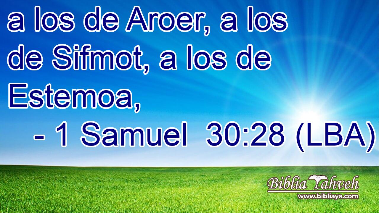 a los de Aroer, a los de Sifmot, a los de Estemoa,