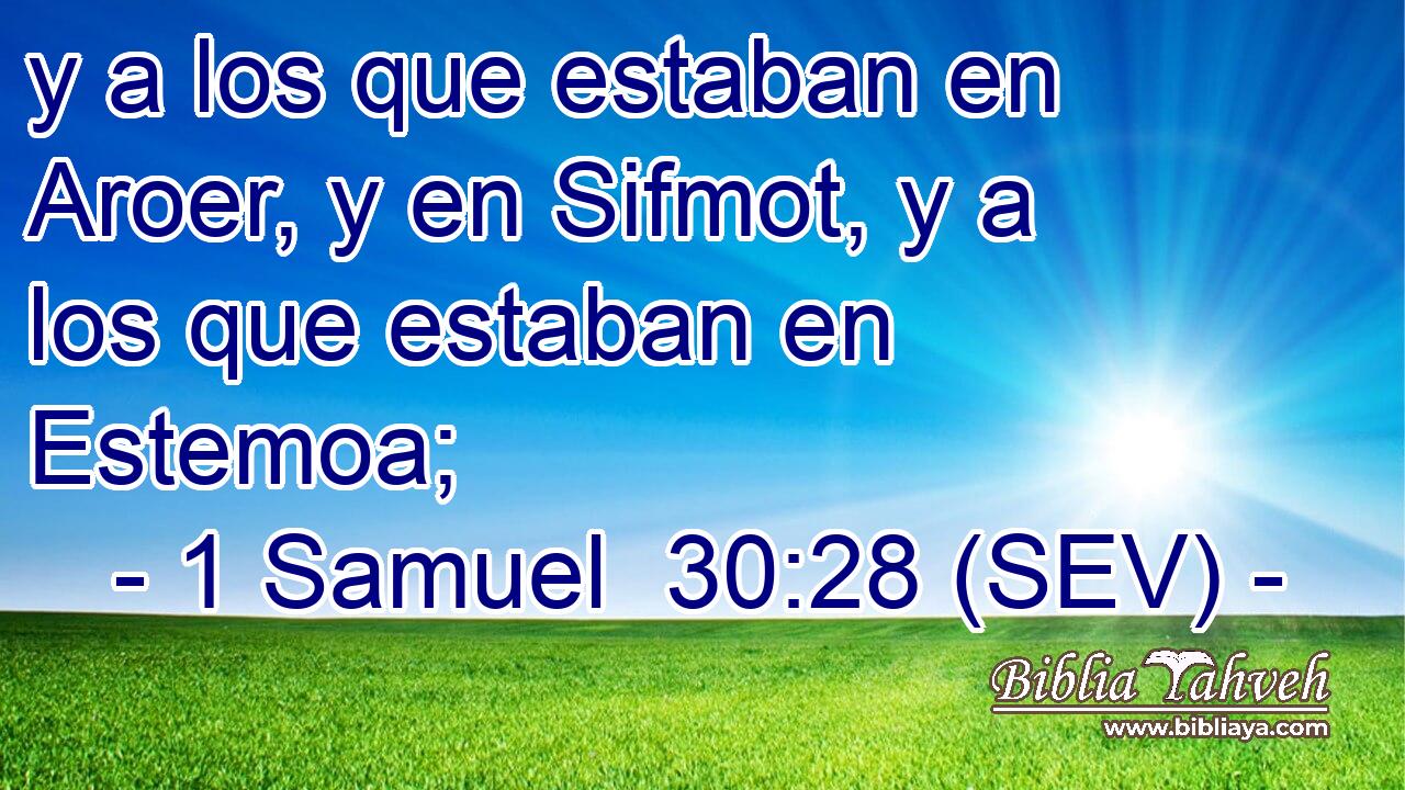 y a los que estaban en Aroer, y en Sifmot, y a los que estaban en Estemoa;