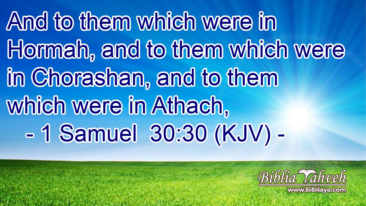 And to them which were in Hormah, and to them which were in Chorashan, and to them which were in Athach,