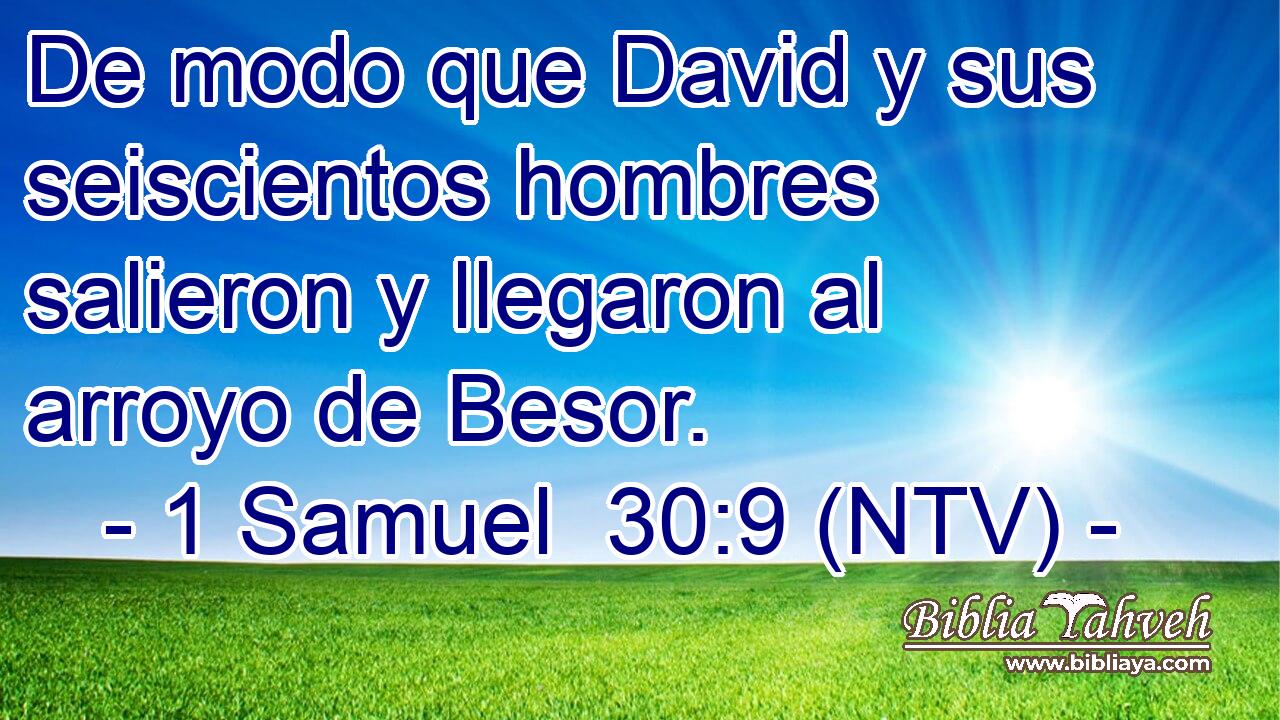 De modo que David y sus seiscientos hombres salieron y llegaron al arroyo de Besor.