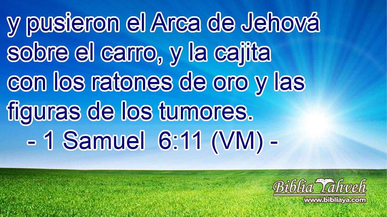  y pusieron el Arca de Jehová sobre el carro, y la cajita con los ratones de oro y las figuras de los tumores. 