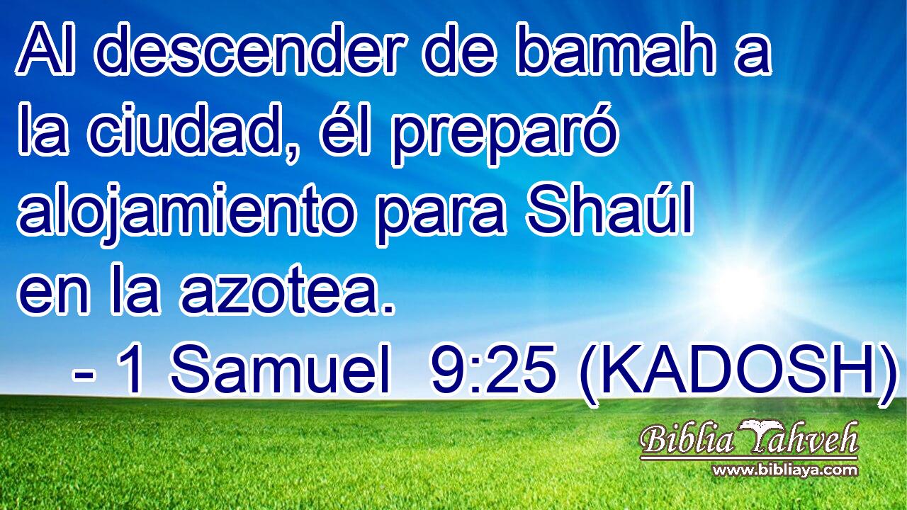  Al descender de bamah a la ciudad, él preparó alojamiento para Shaúl en la azotea. 