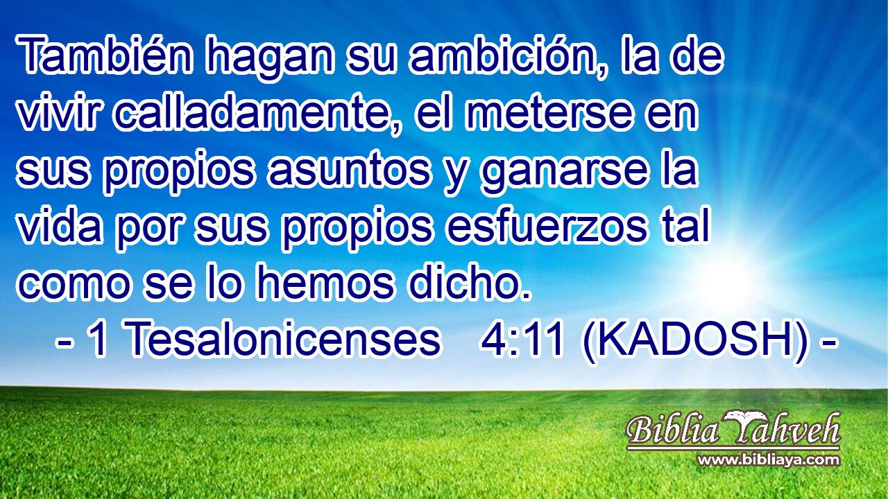  También hagan su ambición, la de vivir calladamente, el meterse en sus propios asuntos y ganarse la vida por sus propios esfuerzos tal como se lo hemos dicho. 