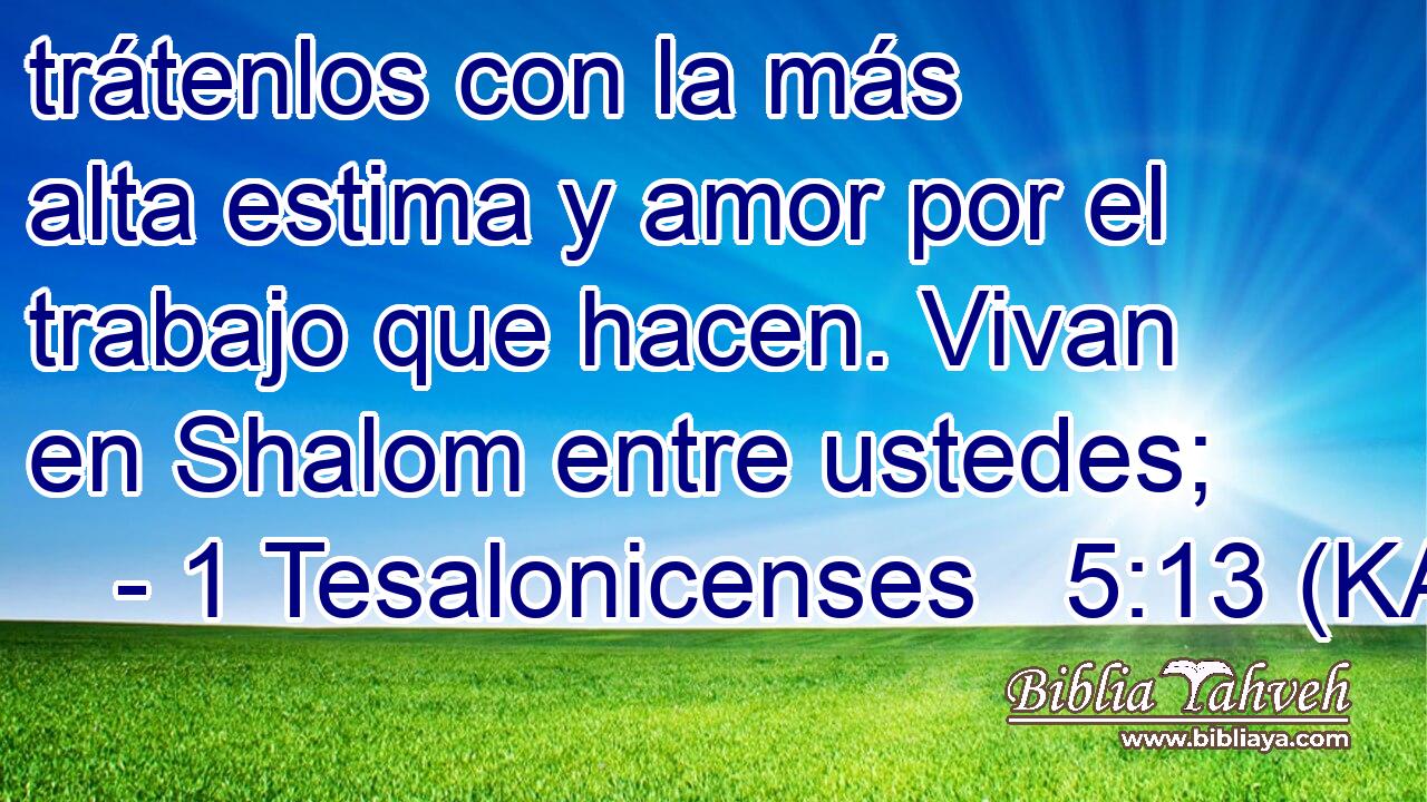  trátenlos con la más alta estima y amor por el trabajo que hacen. Vivan en Shalom entre ustedes; 